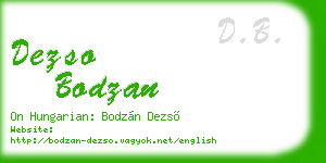 dezso bodzan business card